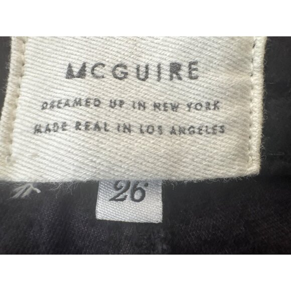2/$30 MCGUIRE Denim 26 Womens Mid Rise Stretch Skinny Velvet Pants Black - Picture 4 of 16